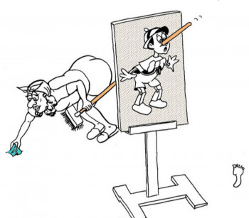 Contemporary work named « Pinocchio (série sur les artistes peintres) », Created by PESSO