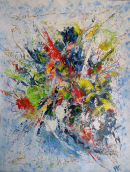Named contemporary work « Le bouquet de fleurs », Made by MYRIAM CARBONNIER
