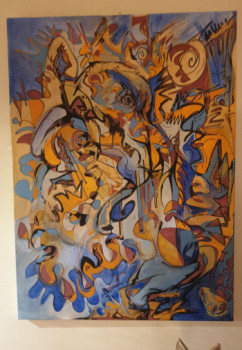 Contemporary work named « Chapeau blues », Created by MARINE GABRIELLE