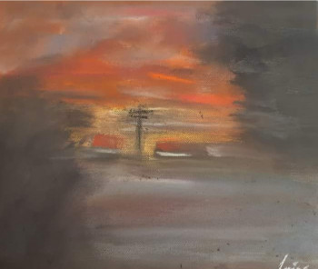 Contemporary work named « Coucher de soleil », Created by LOUISE