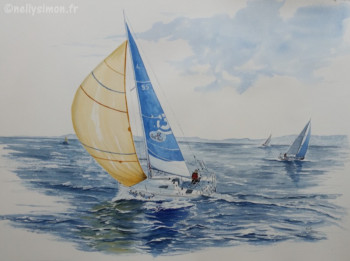 Named contemporary work « Solitaire du Figaro », Made by NELLY SIMON