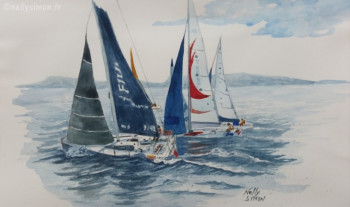 Contemporary work named « Solitaire du Figaro 3 », Created by NELLY SIMON