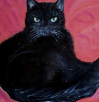 Named contemporary work « La chatte noire », Made by SEREN