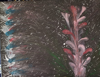 Contemporary work named « Splendeur florale », Created by LINDA L'âME