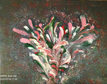 Named contemporary work « Le bouquet champêtre », Made by LINDA L'âME