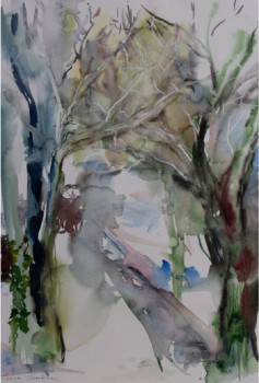 Contemporary work named « Paysage d'hiver », Created by ELENARTKOSS