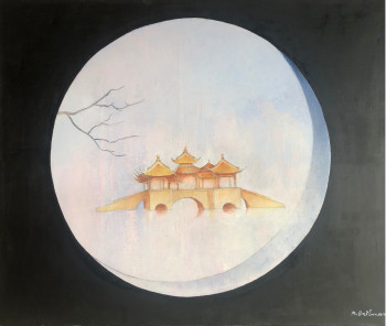 Named contemporary work « Porte de lune, pont pavillons, Yangzhou », Made by MARTHE BRILMAN