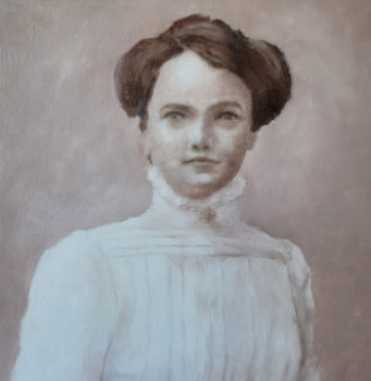 Named contemporary work « Portrait ma grand-mère Louise », Made by AGATHE BONNET