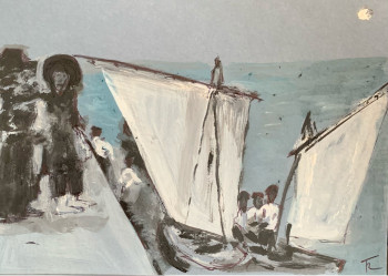 Contemporary work named « La criée », Created by FRANçOIS RENé
