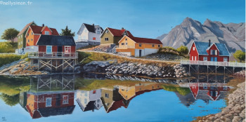 Contemporary work named « Iles Lofoten (Norvège) », Created by NELLY SIMON