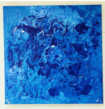 Contemporary work named « The Blue », Created by KARIM