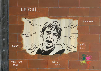 Named contemporary work « Le cri: le harcèlement scolaire », Made by GHIS