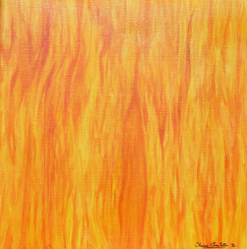 Named contemporary work « Les Flammes de l'Optimisme », Made by MARIE-CHARLOTTE B.