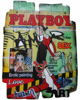Named contemporary work « PLAYBOY », Made by CLAUDE GEAN