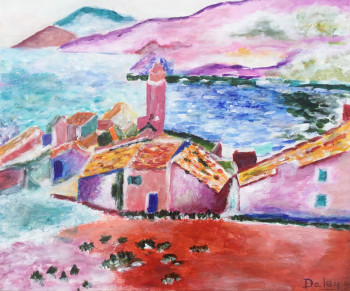 Contemporary work named « Collioure d après Henri Matisse », Created by PATRICIA DELEY