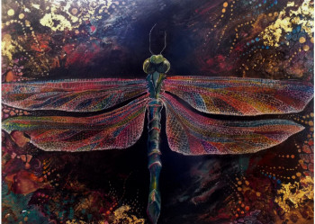 Named contemporary work « Dragonfly », Made by ISABELLE LE PORS