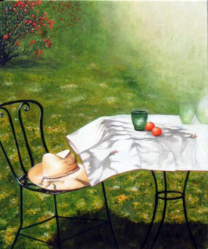 Named contemporary work « dans le jardin », Made by LYSAND