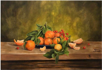 Named contemporary work « Mandarines », Made by AHMED AGOURAM