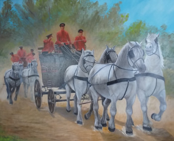 Contemporary work named « "Les Percherons..". », Created by MARC DANCRE