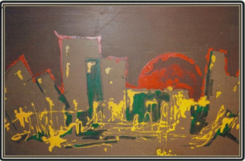Contemporary work named « La ville - 1975 », Created by JEAN PIERRE  BERTAINA
