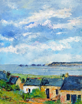 Named contemporary work « La presqu'ile de Dinan en presqu'ile de Crozon », Made by MICHEL HAMELIN