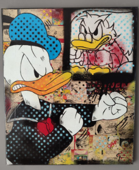 Named contemporary work « Collages Donald », Made by PANDA PIQUANT