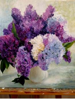 Named contemporary work « Lilas », Made by CHAGO