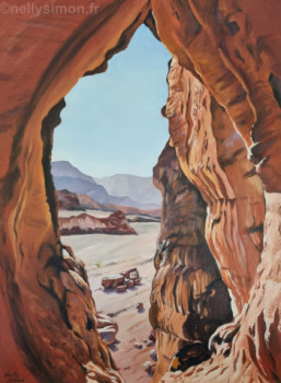Named contemporary work « Oeil sur le désert de Timna », Made by NELLY SIMON