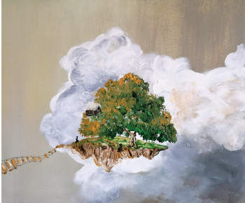 Named contemporary work « La maison perchée dans l'arbre », Made by FELJAZZ