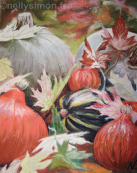 Contemporary work named « Fruits d'automne », Created by NELLY SIMON