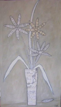 Named contemporary work « BOUQUET DE MOTS », Made by DEVAREWAERRE RéGINE