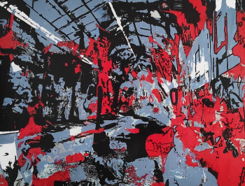 Contemporary work named « In Trouble », Created by ELDJUNE