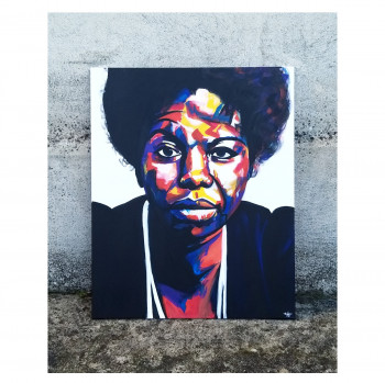 Named contemporary work « Nina Simone #1 », Made by AURI