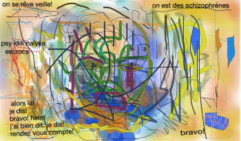 Named contemporary work « chez les sachants intoxiqués par la vénération de leur pensée », Made by DAVID SROCZYNSKI