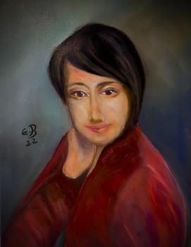 Named contemporary work « WOMAN WITH RED VEST. », Made by FONTECLOSE ART