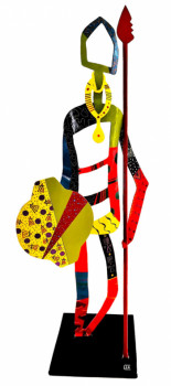 Contemporary work named « Guerrier N'DEBELE 1m30 », Created by CAUSSE