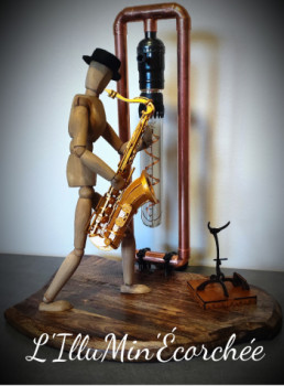 Contemporary work named « Jazz-Man », Created by L'ILLUMIN'éCORCHéE
