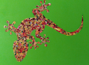 Named contemporary work « Gecko flamboyant », Made by JOHANVAL