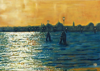 Named contemporary work « Venezia 1 », Made by JEAN-FRANçOIS ZANETTE