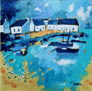 Named contemporary work « Village Breton », Made by PATRICK BRIERE