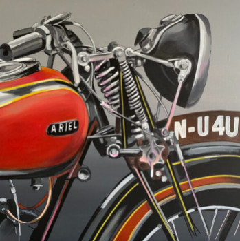 Named contemporary work « Moto ARIEL », Made by GILLEROY