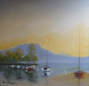 Named contemporary work « "Lac d'Annecy..." », Made by MARC DANCRE