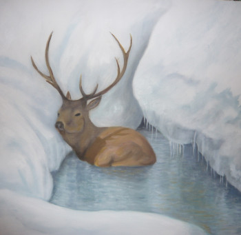 Named contemporary work « "Le bain du cerf.." », Made by MARC DANCRE