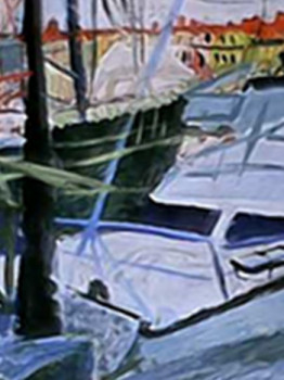 Named contemporary work « port de saint tropez », Made by PAULE ROCHET