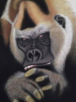 Contemporary work named « Gorilla's », Created by DRISSRMINI