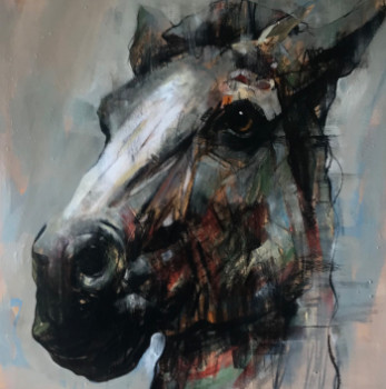 Named contemporary work « Cheval », Made by OZAN VIRGULE