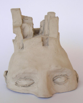 Contemporary work named « Head buildings (maquette) », Created by LAURENT LASSOURCE