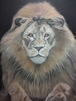 Contemporary work named « LION », Created by SYLOU