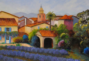 Named contemporary work « séjour à saint tropez », Made by MARC LEJEUNE