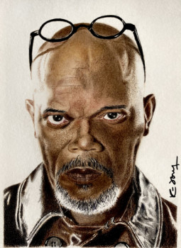 Contemporary work named « Samuel JACKSON », Created by K-DOM